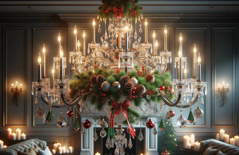 Christmas Chandelier with candle light